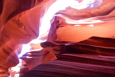 Low angle view of rock formation