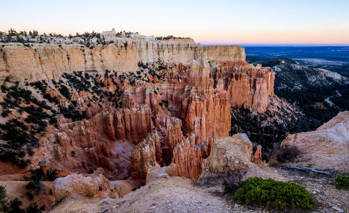 View of rock formations