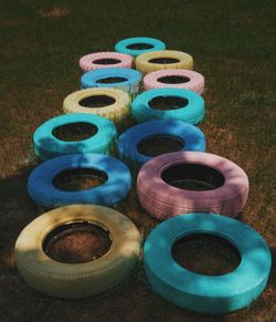 Close-up of colorful objects