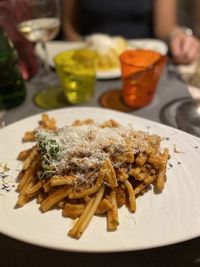 Close-up of food served in plate