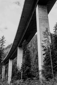 Low angle view of bridge against sky