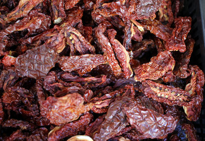 Full frame shot of meat in market