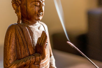 Close-up of buddha statue 