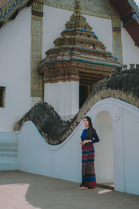 Thai women wearing beautiful traditional costumes.