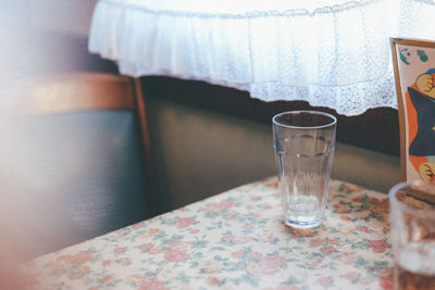 Close-up of water on table at home