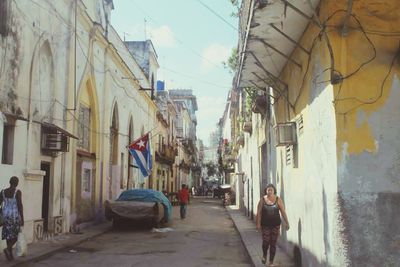 Narrow alley in city