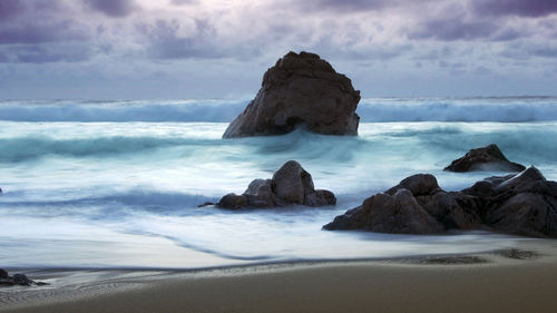 Scenic view of sea against sky