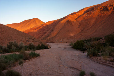 Scenic view of landscape against clear sky