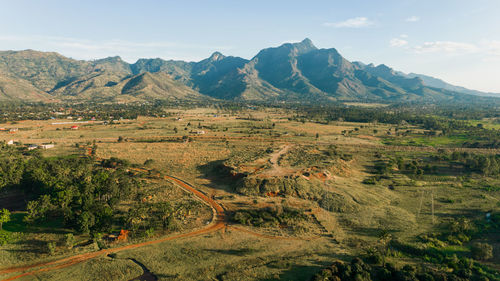 Aerial view of morogoro town