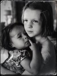 Portrait of mother and daughter