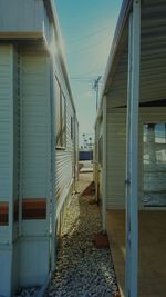 Narrow alley along buildings