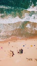 High angle view of beach