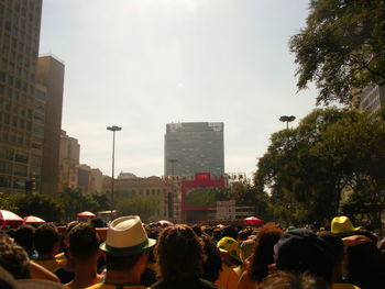 Group of people on city street