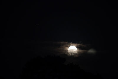 Moon in sky at night