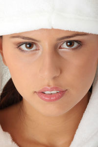 Close-up portrait of woman