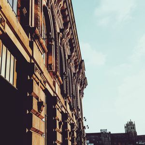 Low angle view of buildings against sky