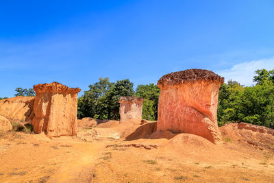 Phae mueang phi forest park, sandstone erosion canyon, phrae, thailand