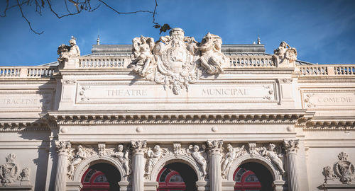 Low angle view of historical building