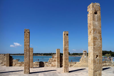 Historic building against clear blue sky