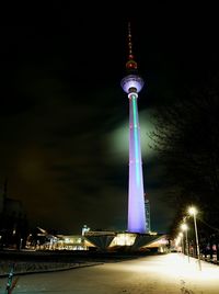 Illuminated city at night