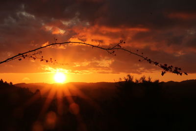 Sunset over landscape