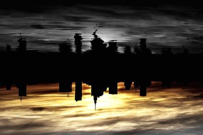 Reflection of clouds in water