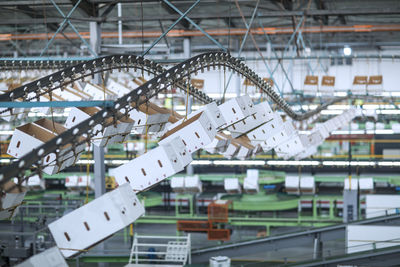 Cardboard boxes in a factory