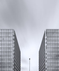 Low angle view of modern building against sky