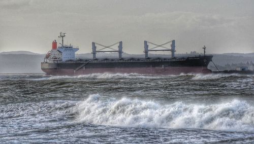 Boats in sea