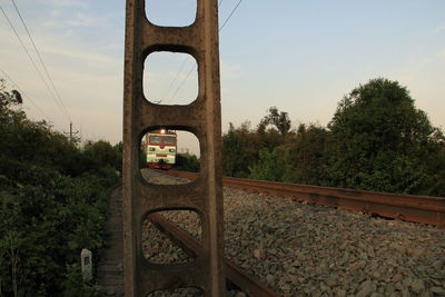 Train on railroad track