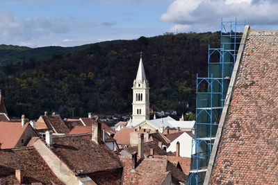 Aerial view of brasov, transylvania, romania