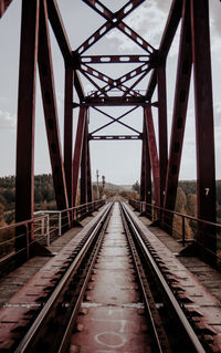 Railway bridge against sky