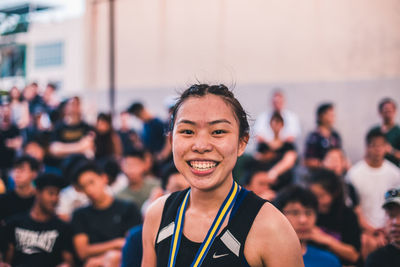 Portrait of a smiling young woman