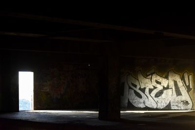 Graffiti on wall in building