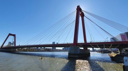 View of suspension bridge against sky