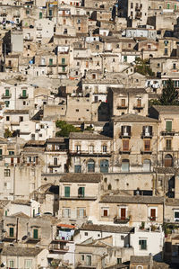 High angle view of residential district