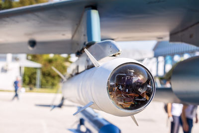 Close-up of airplane