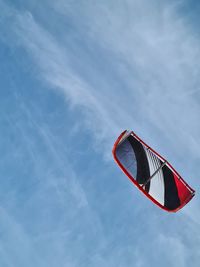 Low angle view of basketball hoop against sky