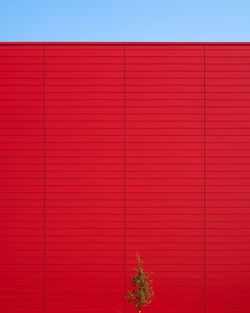 Full frame shot of building against red wall