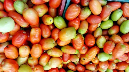 Full frame shot of fruits for sale in market