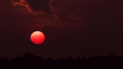 Scenic view of sky at night