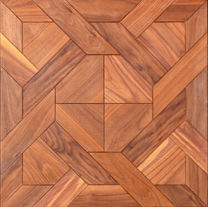 The texture of wooden surface with the illusion of binding in the geometric ornament of the parquet