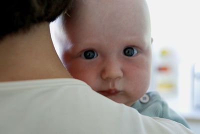 Close-up portrait of cute baby