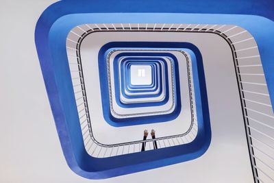 Low angle view of spiral staircase