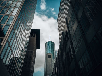 Low angle view of buildings in city