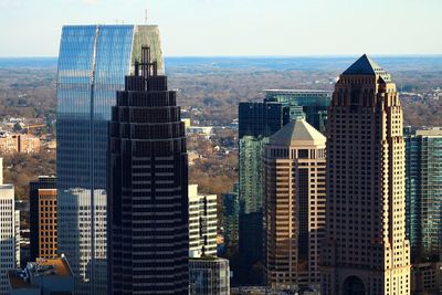 View of skyscrapers in city