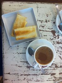 Close-up of coffee on table