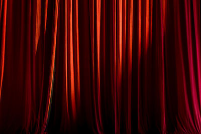 Full frame shot of red curtain