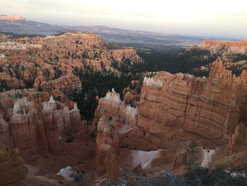 High angle view of rock formation