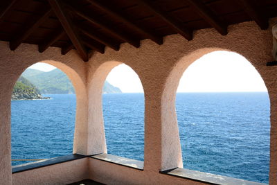 View of sea against clear sky